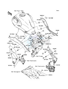 VERSYS KLE650B7F GB XX (EU ME A(FRICA) drawing Side Covers/Chain Cover