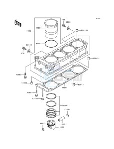 ZX 1100 F [GPZ 1100 ABS] (F1) [GPZ 1100 ABS] drawing CYLINDER_PISTON-- S- -