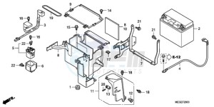 VT750C9 Australia - (U / MK) drawing BATTERY