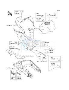 ZX 600 N [ZX-6RR] (N1) N1 drawing LABELS