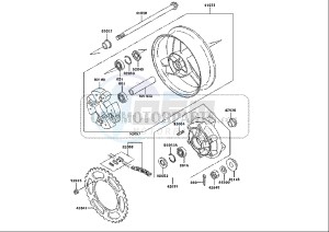 ZZR 600 (EU) drawing REAR WHEEL