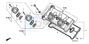 CB600FAA Europe Direct - (ED / ABS 25K) drawing CYLINDER HEAD COVER