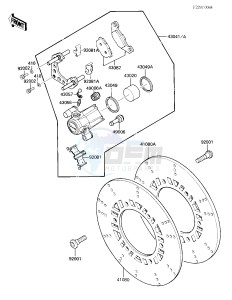 ZX 900 A [NINJA] (A1-A2) NINJA 900 drawing FRONT BRAKE