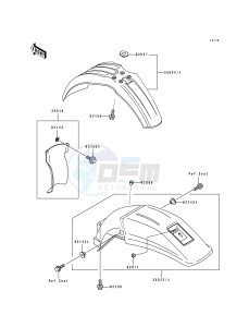 KDX 250 D [KDX250] (D1-D4) [KDX250] drawing FENDERS