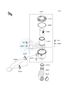 MULE_610_4X4 KAF400ABF EU drawing Air Cleaner-Belt Converter