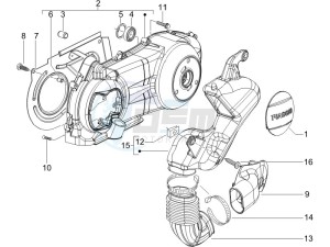 Runner 125 VX 4t drawing Crankcase cover - Crankcase cooling