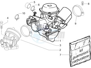 Runner 125 VX 4t SC drawing Carburettor assembly - Union pipe