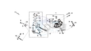 MAXSYM 400 EFI drawing REAR BRAKE CALIPER / BRAKE MOUNT