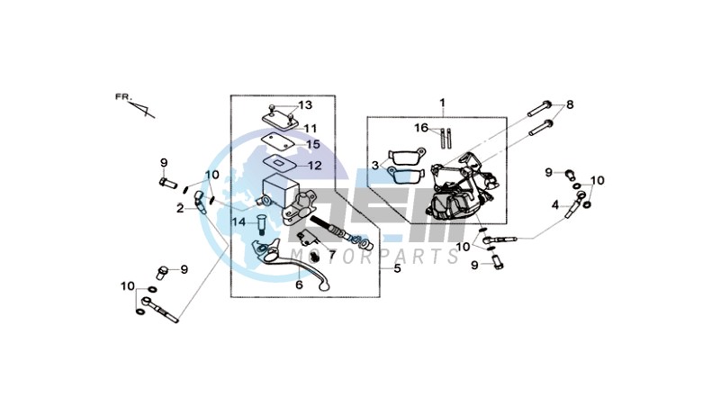 REAR BRAKE CALIPER / BRAKE MOUNT