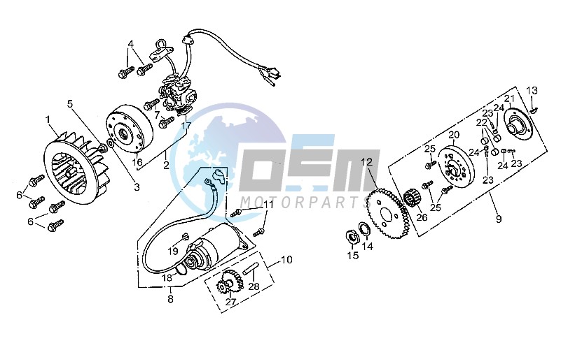 Flywheel-Syarter motor