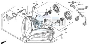 CBR125RW drawing HEADLIGHT (CBR125RW7)