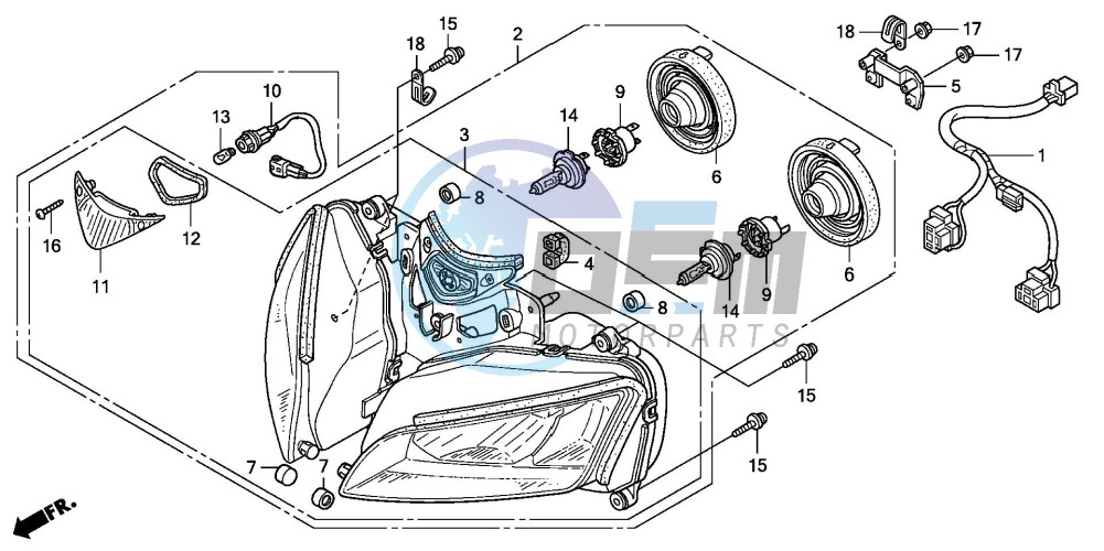 HEADLIGHT (CBR125RW7)