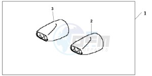 GL18009 SI / AB NAV - (SI / AB NAV) drawing OVAL TAIL EXHAUST FINISHER