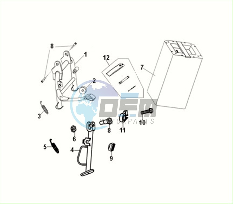 MAIN STAND SIDE STAND BATTERY ASSY