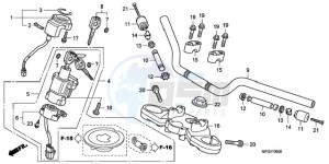 CB600FA3A Europe Direct - (ED / ABS ST) drawing HANDLE PIPE/TOP BRIDGE