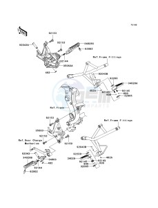 KLE 650 A [VERSYS EUROPEAN] (A7F-A8F) A8F drawing FOOTRESTS