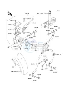 VN 1500 P [VULCAN 1500 MEAN STREAK] (P1-P2) [VULCAN 1500 MEAN STREAK] drawing FRONT MASTER CYLINDER