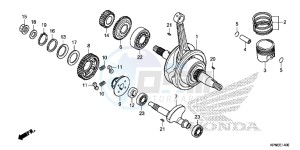 GLR1251WHF CB125F UK - (E) drawing CRANKSHAFT/PISTON