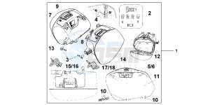 VFR1200FDC VFR1200F Dual Clutch E drawing 29L PANNIER SET PROMINENCE RED