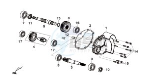 GTS 125I 2014 ABS drawing CRANKCASE - DRIVE SHAFT