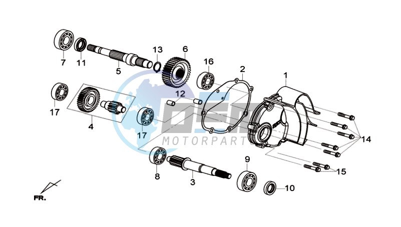 CRANKCASE - DRIVE SHAFT