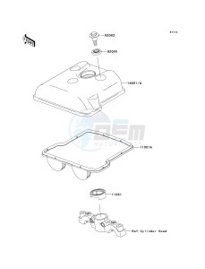 KLX 450 A [KLX450R] (A8F-A9F) A9F drawing CYLINDER HEAD COVER