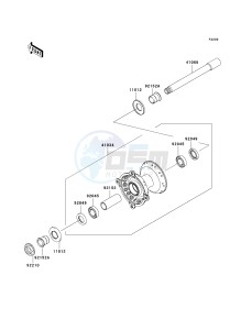 KX 450 D [KX450F] (D6F) D6F drawing FRONT HUB