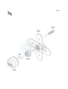 KVF 650 G [BRUTE FORCE 650 4X4I HARDWOODS GREEN HD] (G6F-G9F) G9F drawing REAR HUB