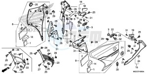 VFR1200FDF VFR1200F Dual Clutch E drawing MIDDLE COWL