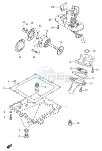 GSX-R750 (E2) drawing OIL PAN - OIL PUMP - FUEL PUMP (MODEL T V)