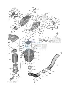 YXF850ES YXF85WPSJ WOLVERINE X (BG41) drawing INTAKE