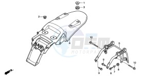 NX500 DOMINATOR drawing REAR FENDER (1)