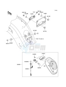 VN 2000 H [VULCAN 2000 CLASSIC] (8F-9F) 0H9F drawing TAILLIGHT-- S- -