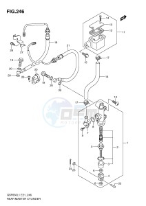 GSF650 (E21) Bandit drawing REAR MASTER CYLINDER (GSF650SUAL1 E21)