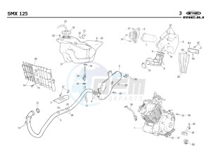 SMX-125-4T-BLUE drawing HOSE CONNEXIONS TANKS