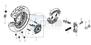 JET 50 KH ENGINE drawing REAR WHEEL