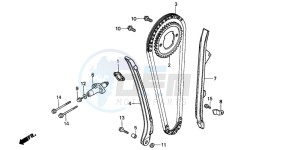 TRX300 FOURTRAX 300 drawing CAM CHAIN/TENSIONER