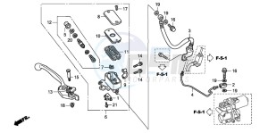 VFR800 drawing FR. BRAKE MASTER CYLINDER (VFR800A)