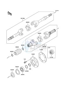 MULE 3010 4x4 KAF620-E5 EU drawing Drive Shaft-Rear