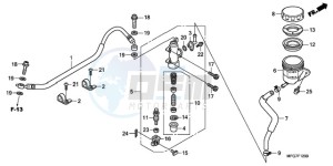 CB600F39 Australia - (U / ST) drawing REAR BRAKE MASTER CYLINDER (CB600F/F3)