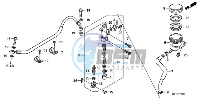 REAR BRAKE MASTER CYLINDER (CB600F/F3)