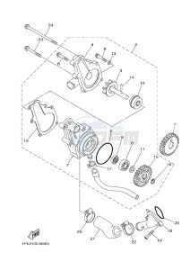 YFM700R YFM7RD RAPTOR 700R (1PE2 1PE3 1PE4) drawing WATER PUMP