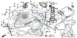 VFR1200FDF VFR1200F Dual Clutch E drawing FUEL TANK/ FUEL PUMP