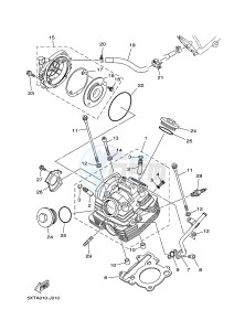 XT250 XT250D SEROW (1YB3) drawing CYLINDER HEAD