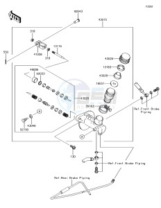 MULE SX KAF400JHF EU drawing Master Cylinder