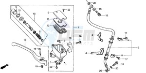 VT750C drawing FR. BRAKE MASTER CYLINDER