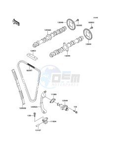 ZZR600 ZX600-E13H GB XX (EU ME A(FRICA) drawing Camshaft(s)/Tensioner