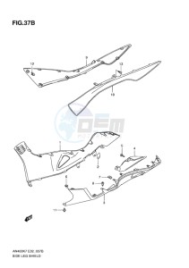 AN400 ABS BURGMAN EU-UK drawing SIDE LEG SHIELD