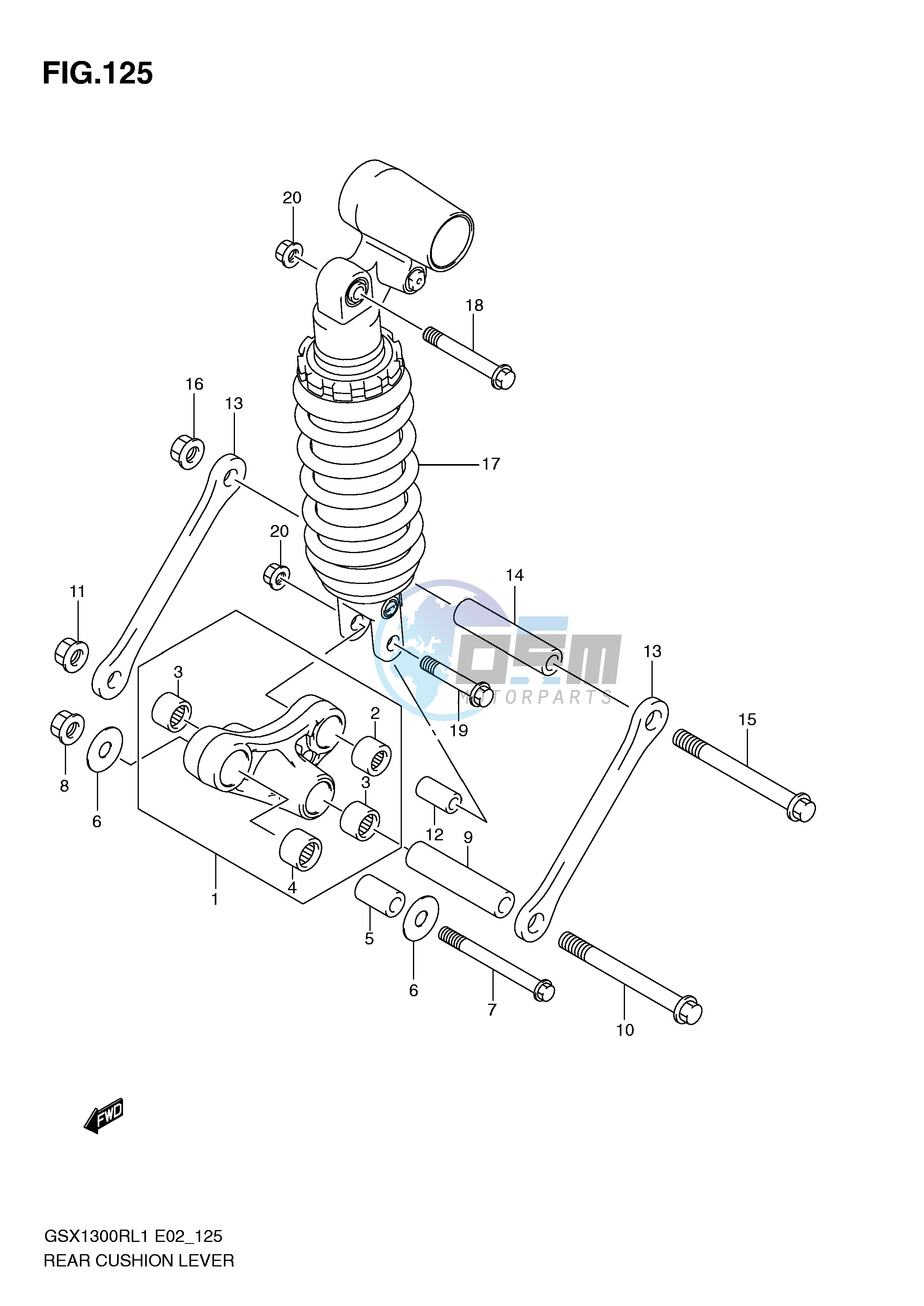 REAR CUSHION LEVER (GSX1300RUFL1 E19)