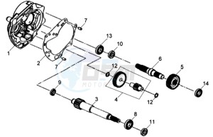 ALLO GT 25KMH 50 drawing CRANKCASE - DRIVE SHAFT